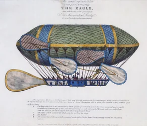 Das Adler-Luftschiff, veröffentlicht von Ackermann & Co., London, 1834